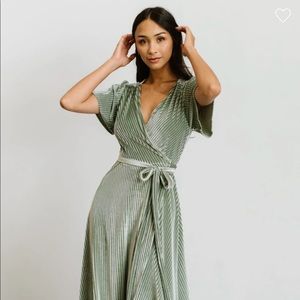 Andi Ribbed Velvet Wrap Dress from Baltic Born